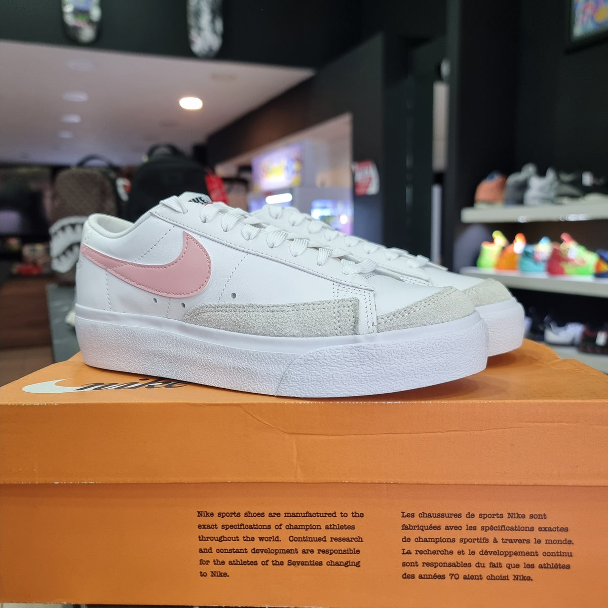 Blazer Low Platform White Pink Glaze