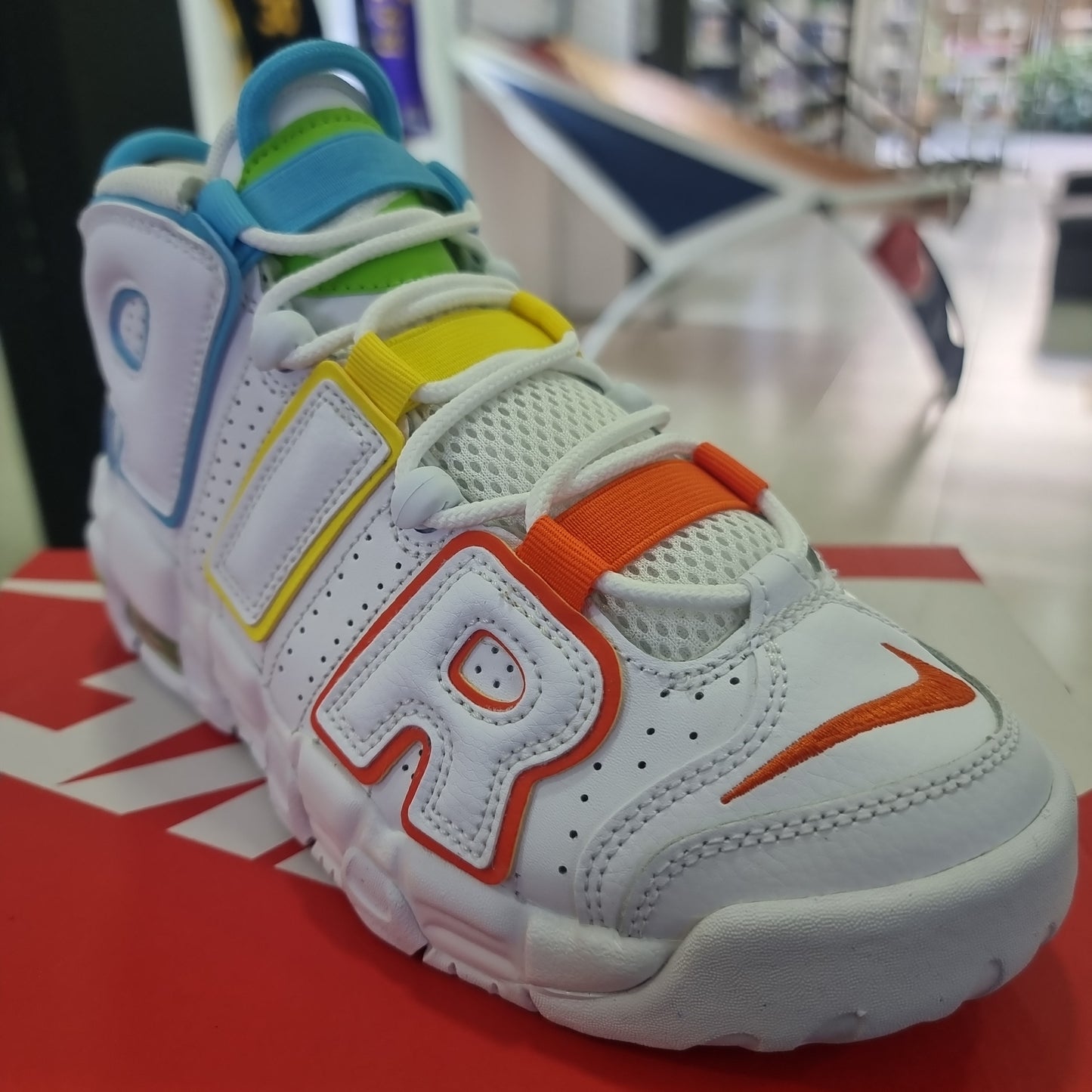 Uptempo White Multi-Color
