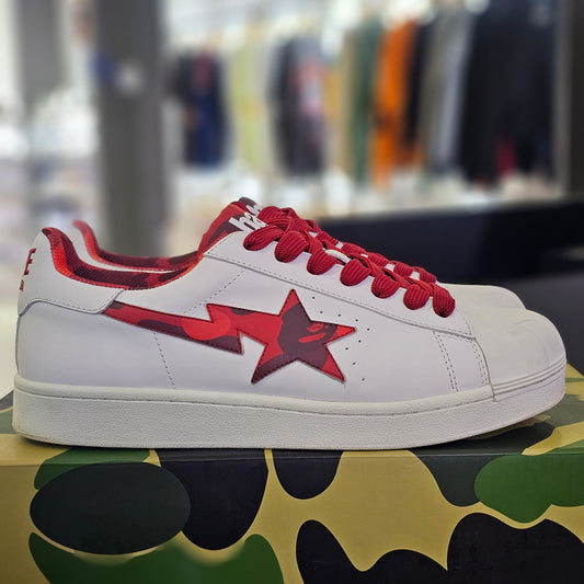 A Bathing Ape Skull Sta White Red
