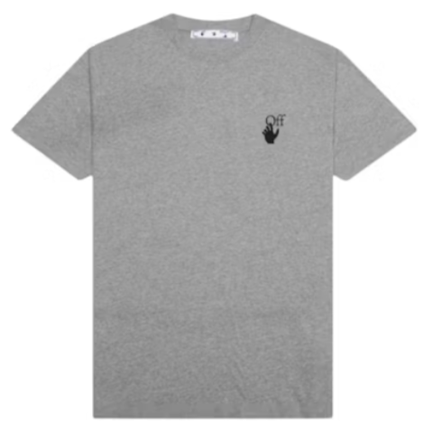 Playera Slim Fit Off White Degrade Arrows Grey Black