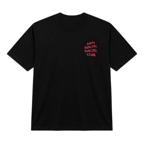 Playera Anti Social Social Club Red Black