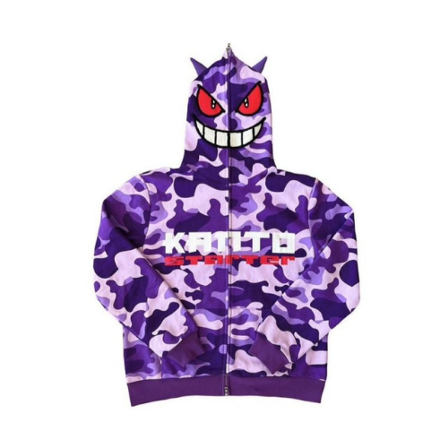 Sudadera Kanto-Starter Camo Pokémon Gengar