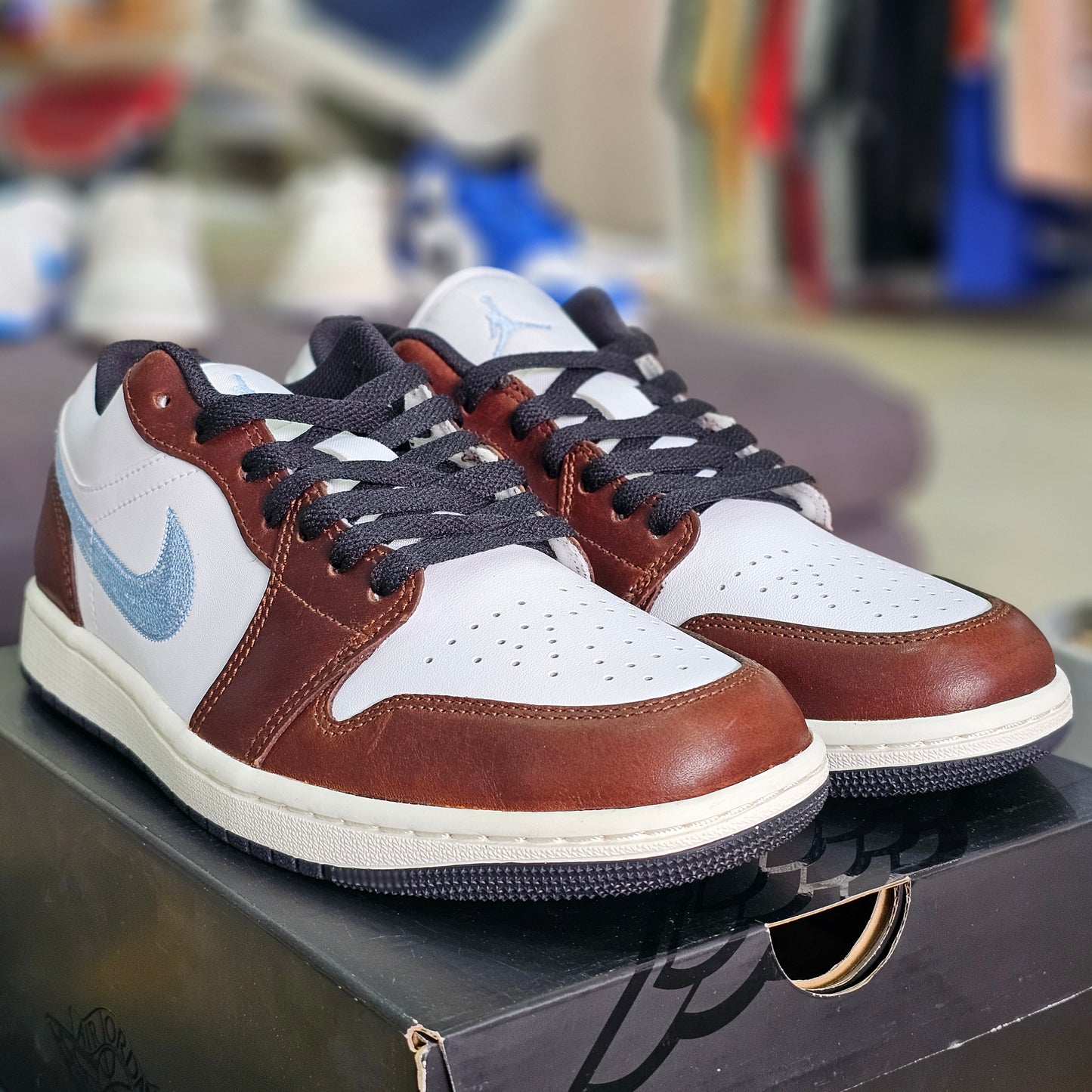Jordan 1 Low Brown Blue Grey