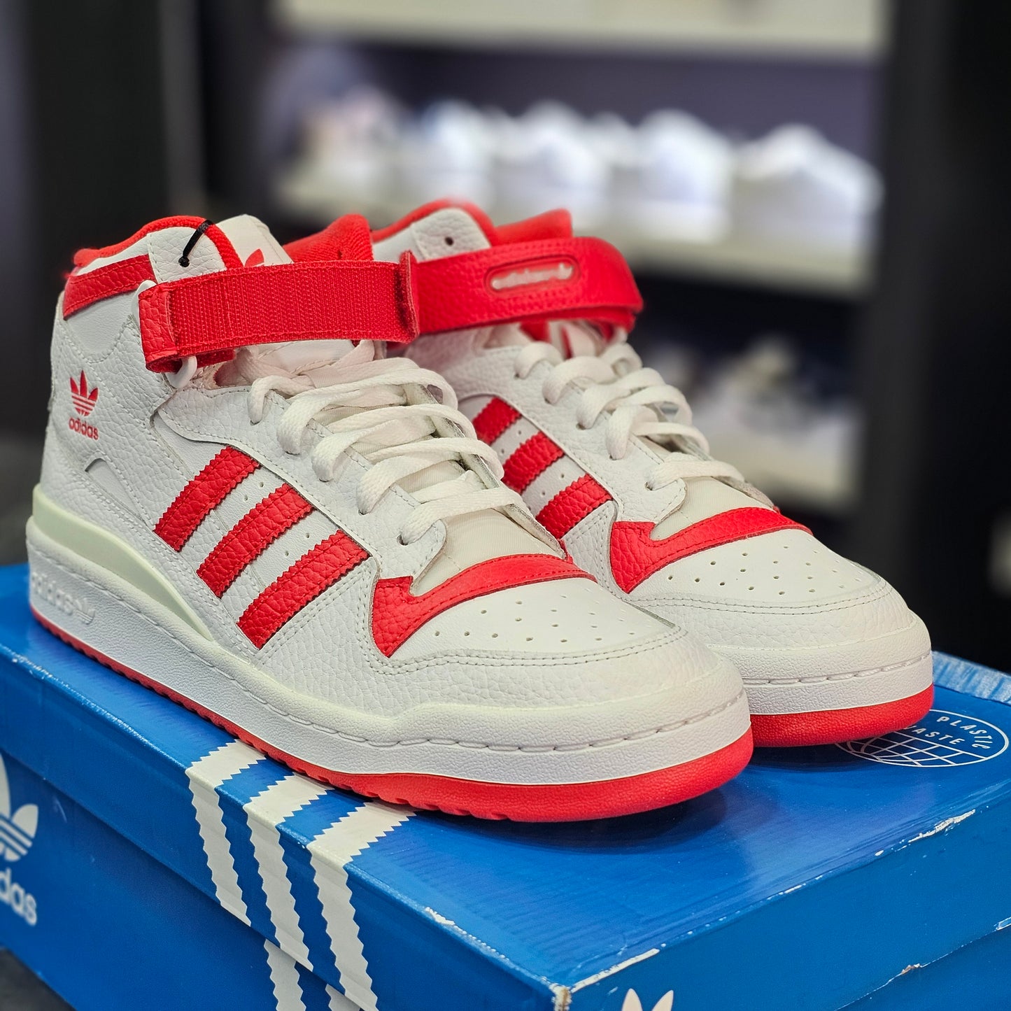 adidas Forum Mid White Vivid Red