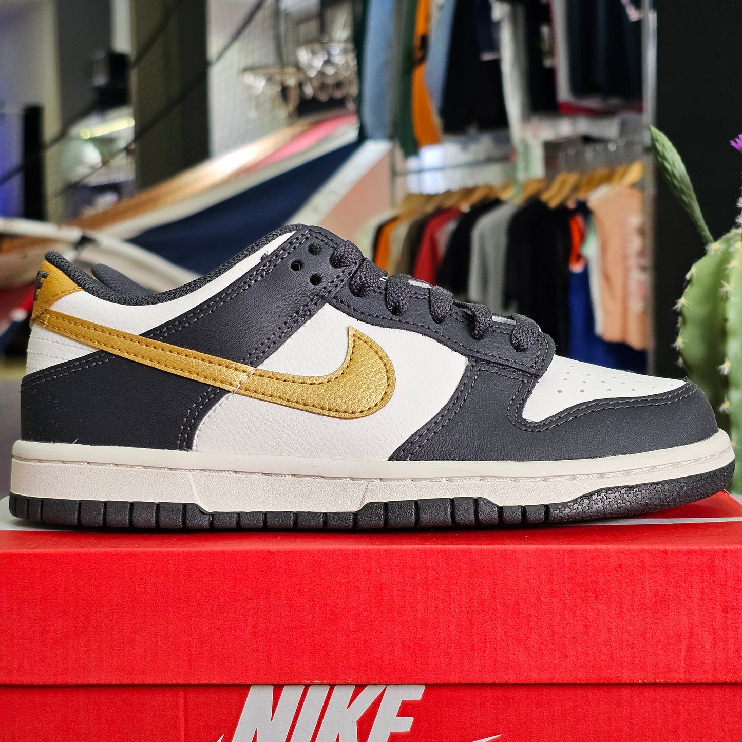 Dunk Low Anthracite Metallic Gold