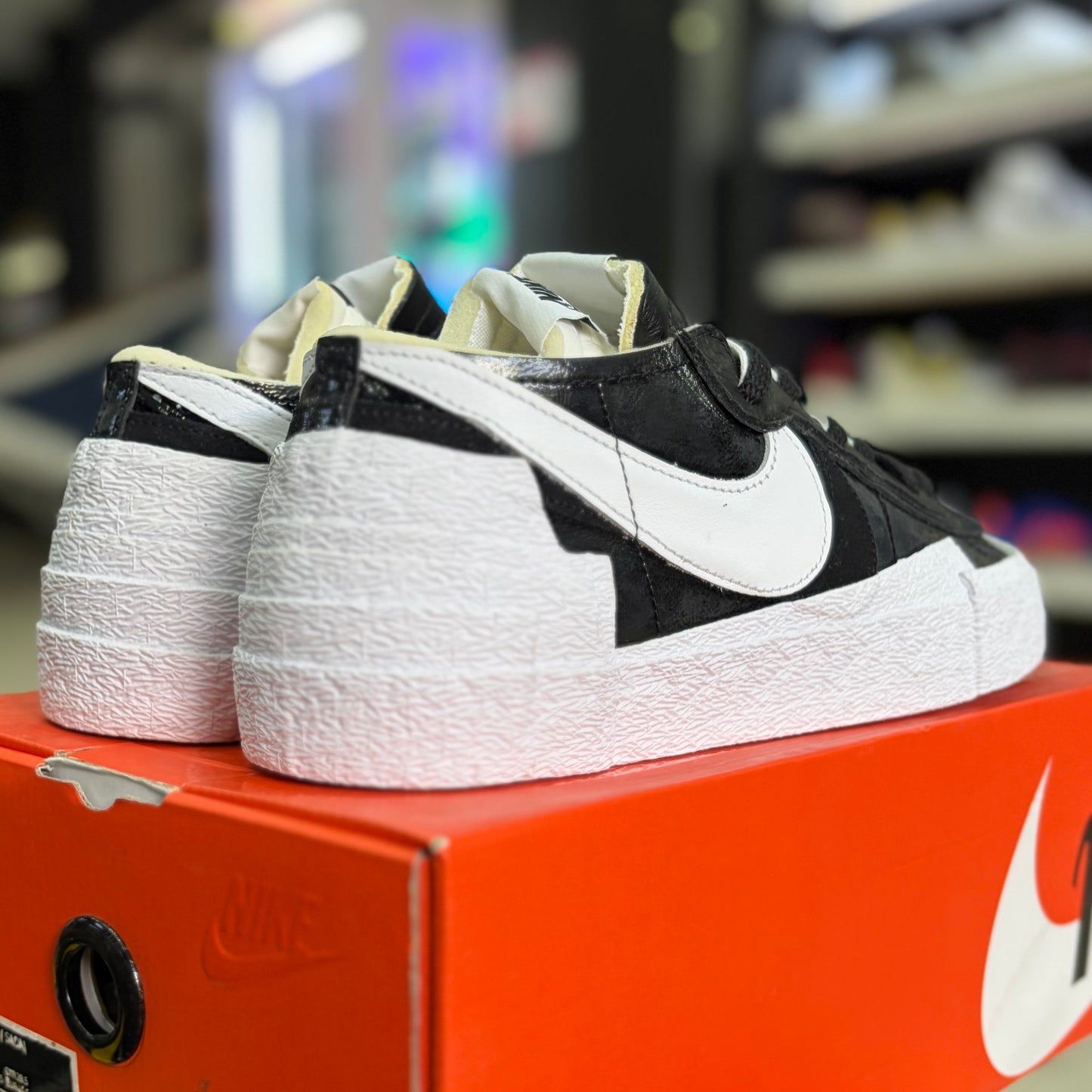 Sacai x Nike Blazer Low Black Patent