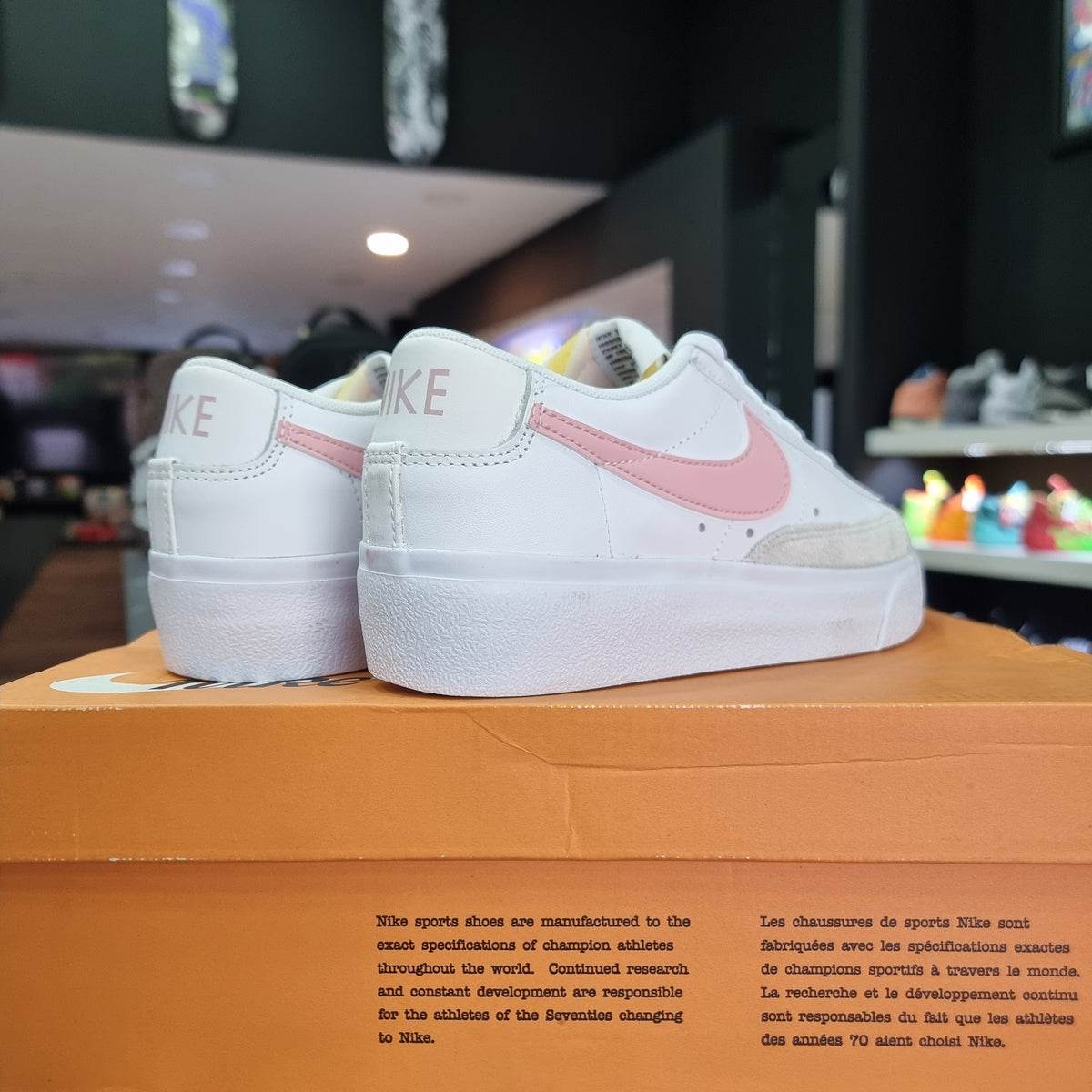 Blazer Low Platform White Pink Glaze