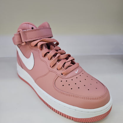 Air Force 1 Mid Red Stardust White