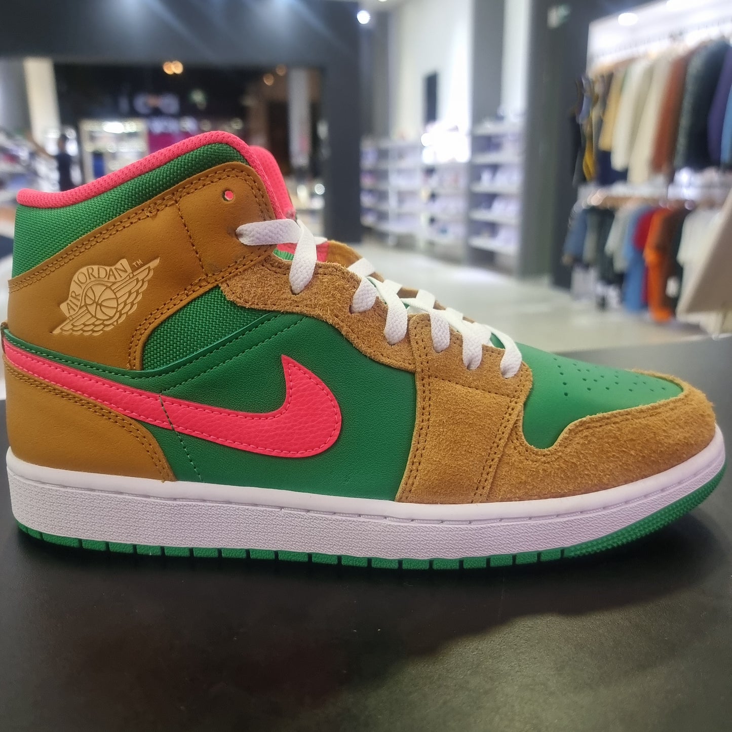 Jordan 1 Mid SE Wheat Watermelon