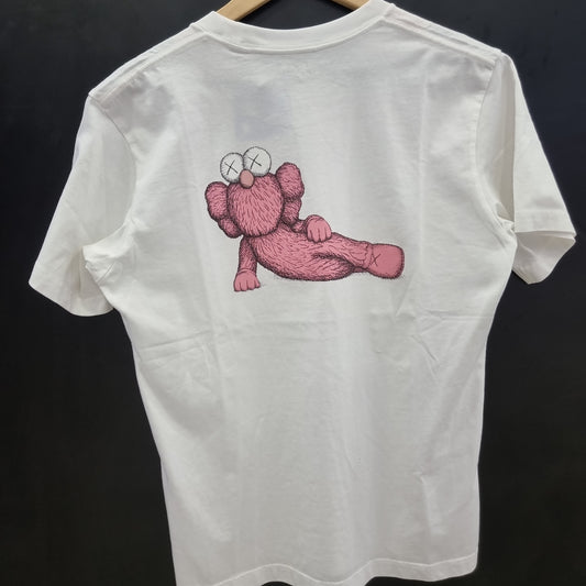 KAWS x Uniqlo UT Short Sleeve Graphic T-Shirt White Pink