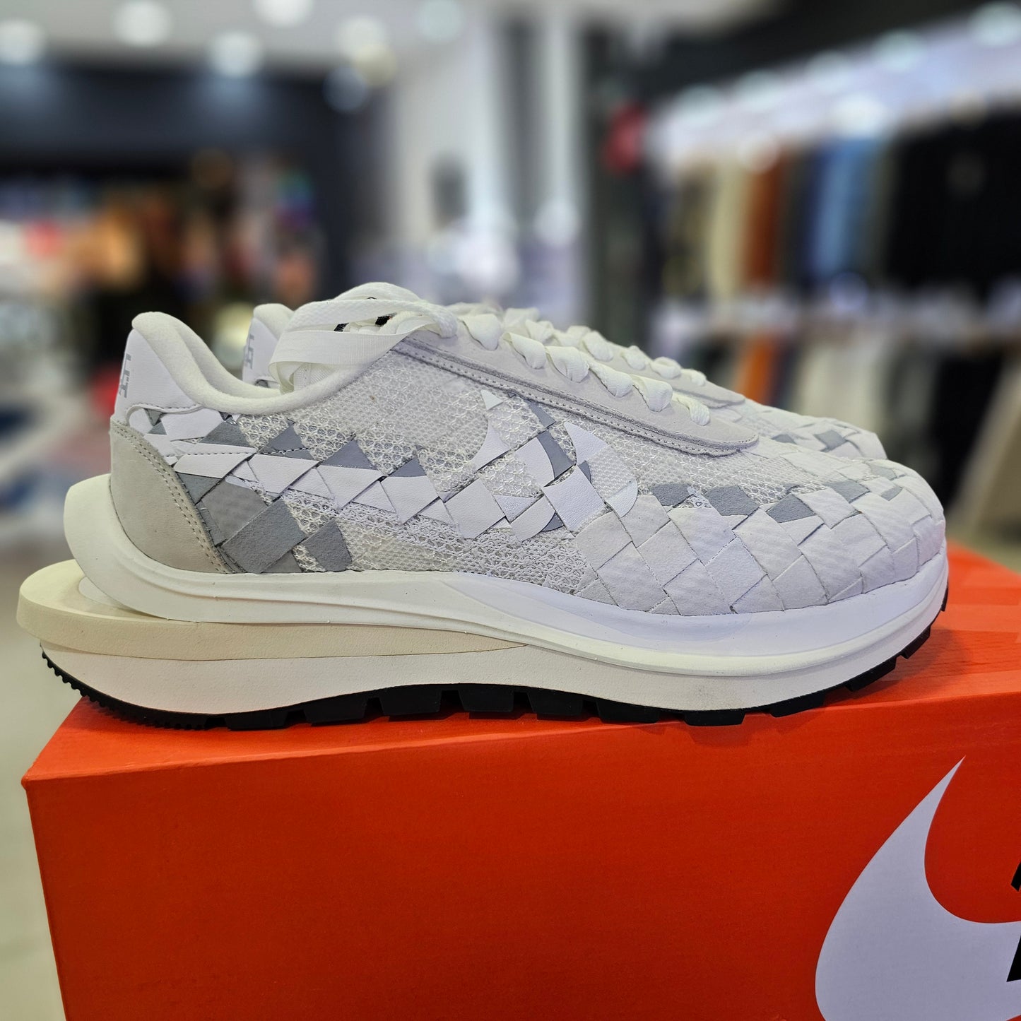 VaporWaffle Woven Sacai Jean Paul Gaultier White