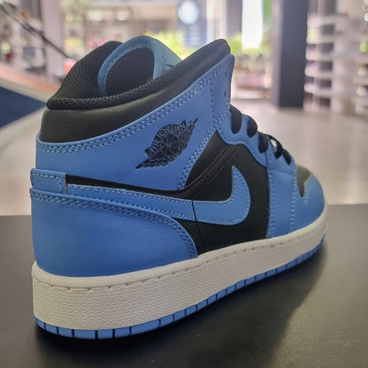 Jordan 1 Mid University Blue Black