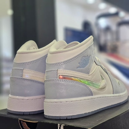 Jordan 1 Mid Glitter Swoosh