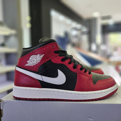 Jordan 1 Mid Gym Red Black White