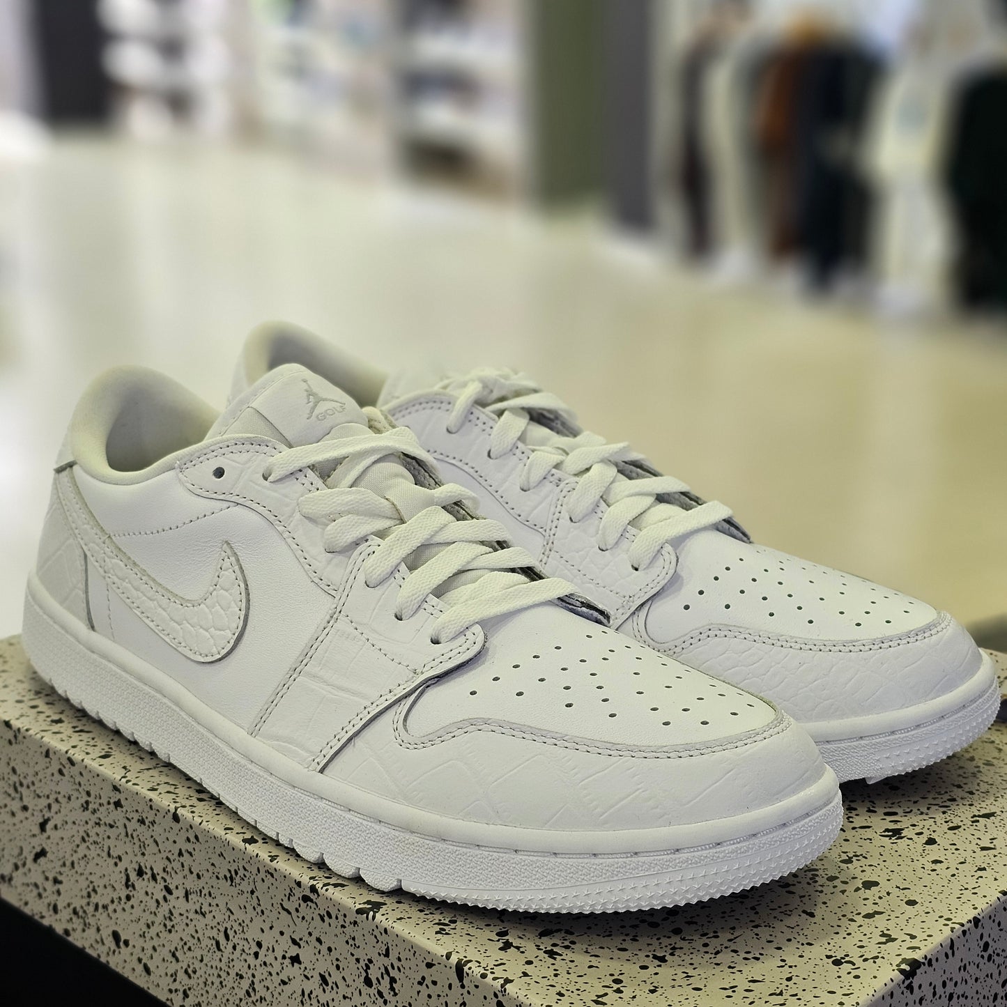 Jordan 1 Low Golf White Crocodile