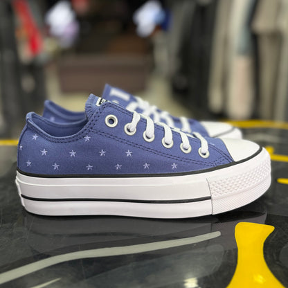 Converse Chuck Taylor All Star Lift Platform Embroidered Stars Blue