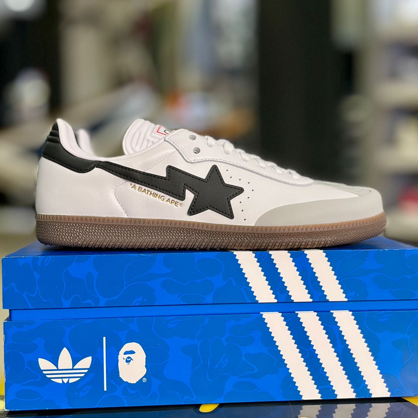 Adidas Bape Samba White Black Gum