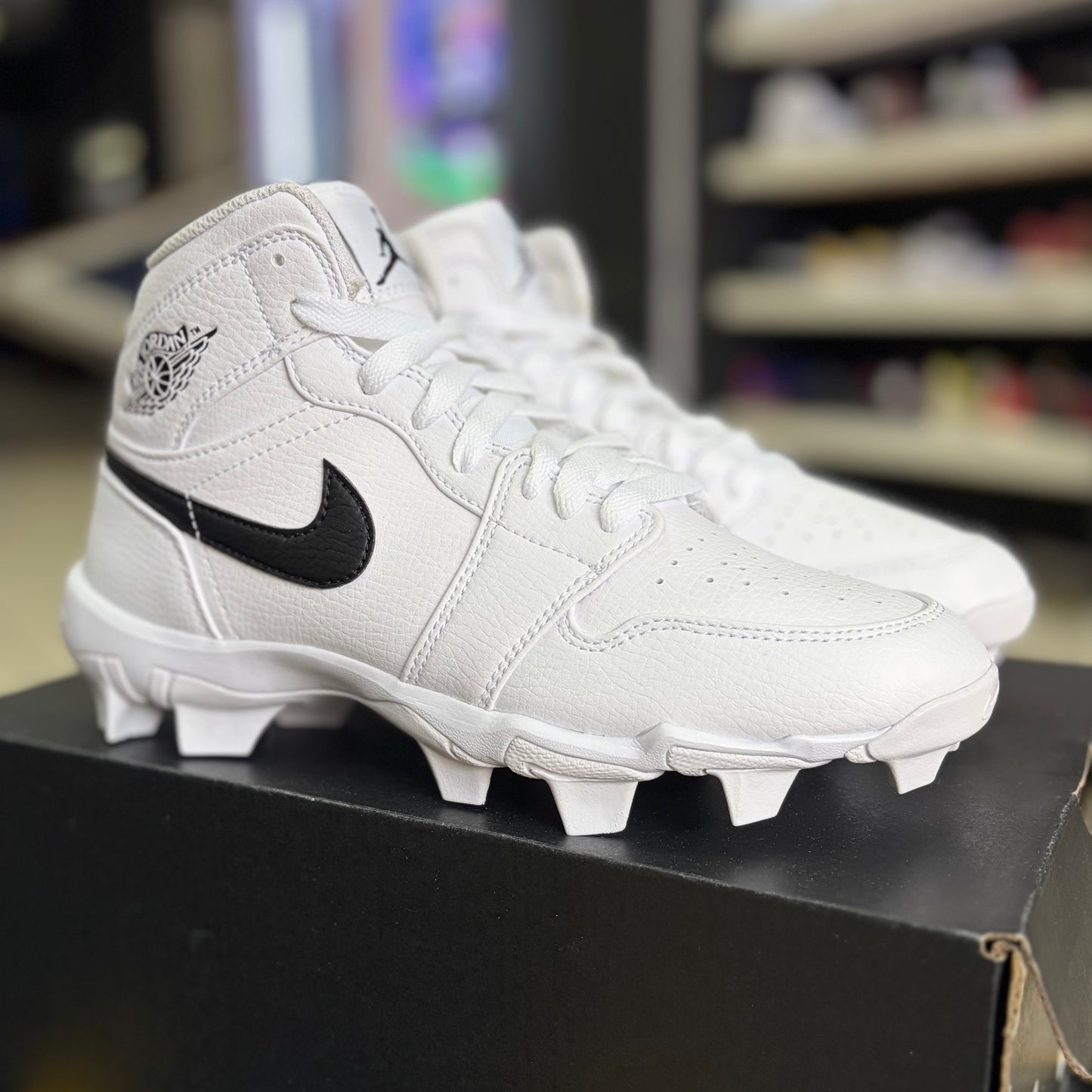 Jordan 1 Mid Cleat White Black (sin caja)