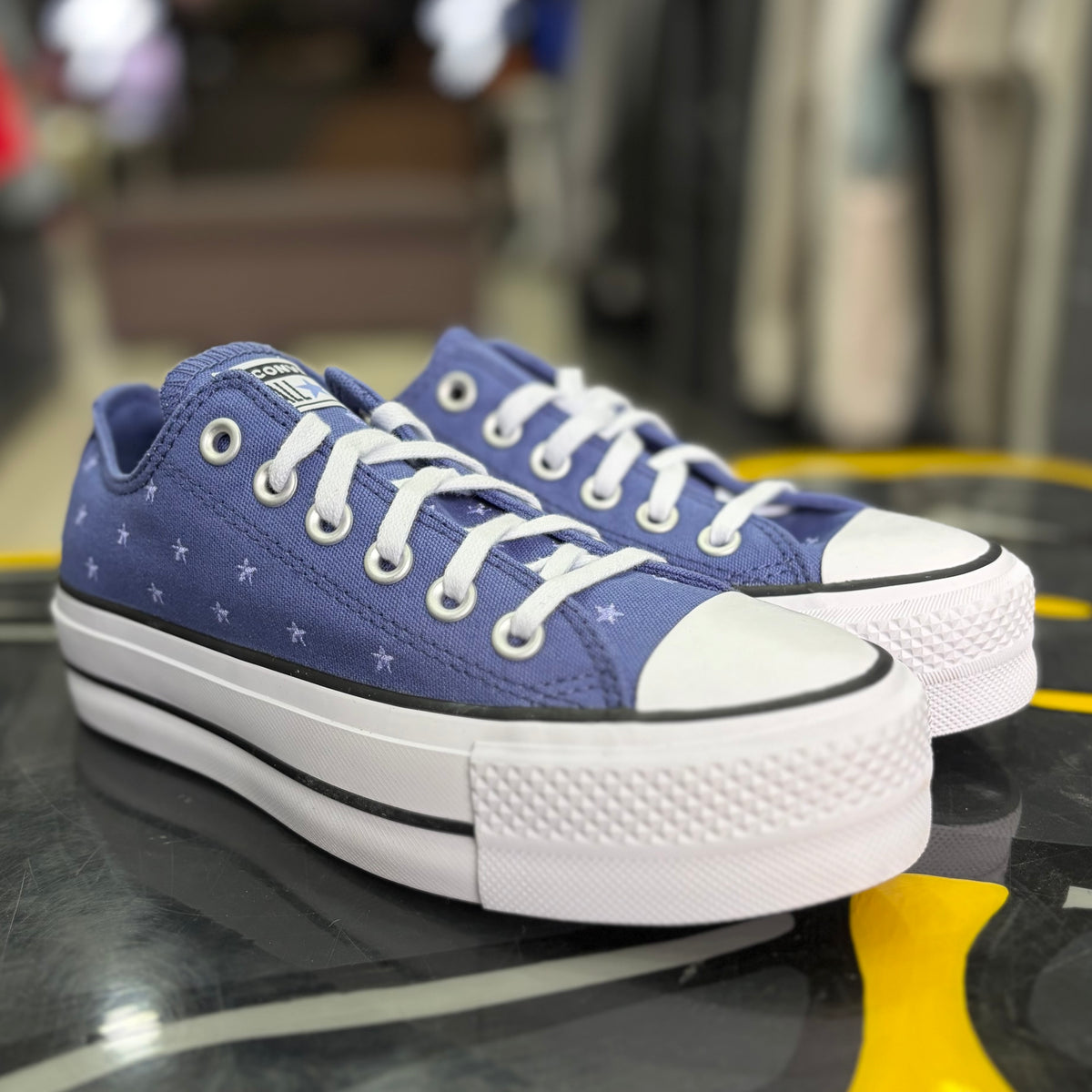 Converse Chuck Taylor All Star Lift Platform Embroidered Stars Blue