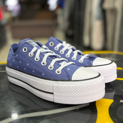 Converse Chuck Taylor All Star Lift Platform Embroidered Stars Blue