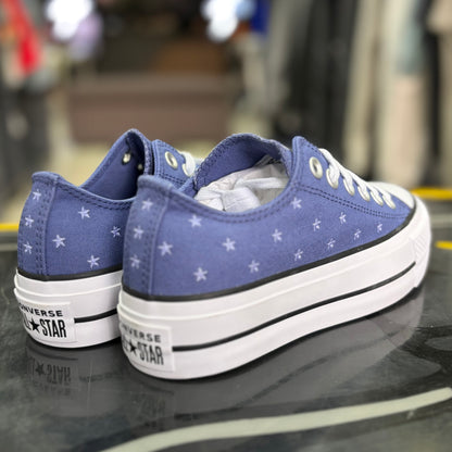 Converse Chuck Taylor All Star Lift Platform Embroidered Stars Blue