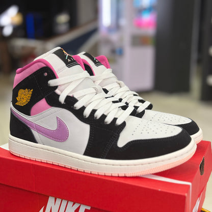 Jordan 1 Mid Black Sail Pinksickle
