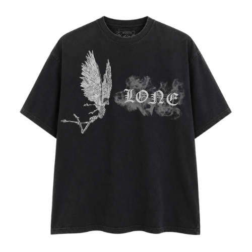 Playera Vlone Smoke Angel Washed Black