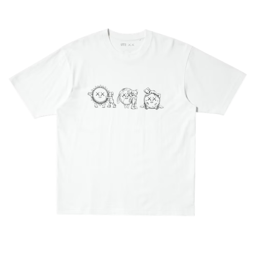 Playera UniQlo Kaws White Wolds