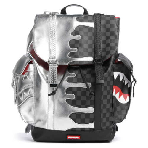 Mochila Sprayground Silver Side Drip Monte Carlo