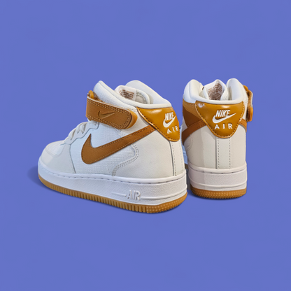 Air Force 1 Mid White Desert Ochre