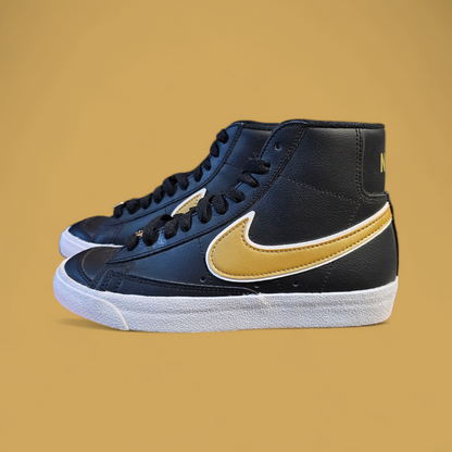 Blazer Mid Black Metallic Gold