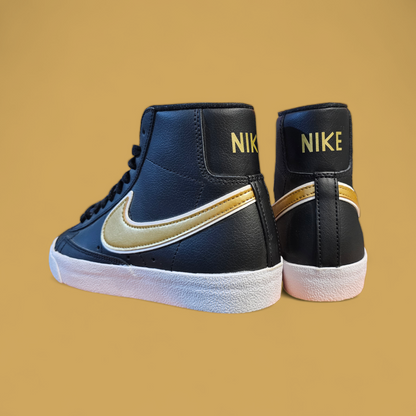 Blazer Mid Black Metallic Gold