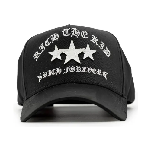Barbas Hats x Rich The Kid Star Black White