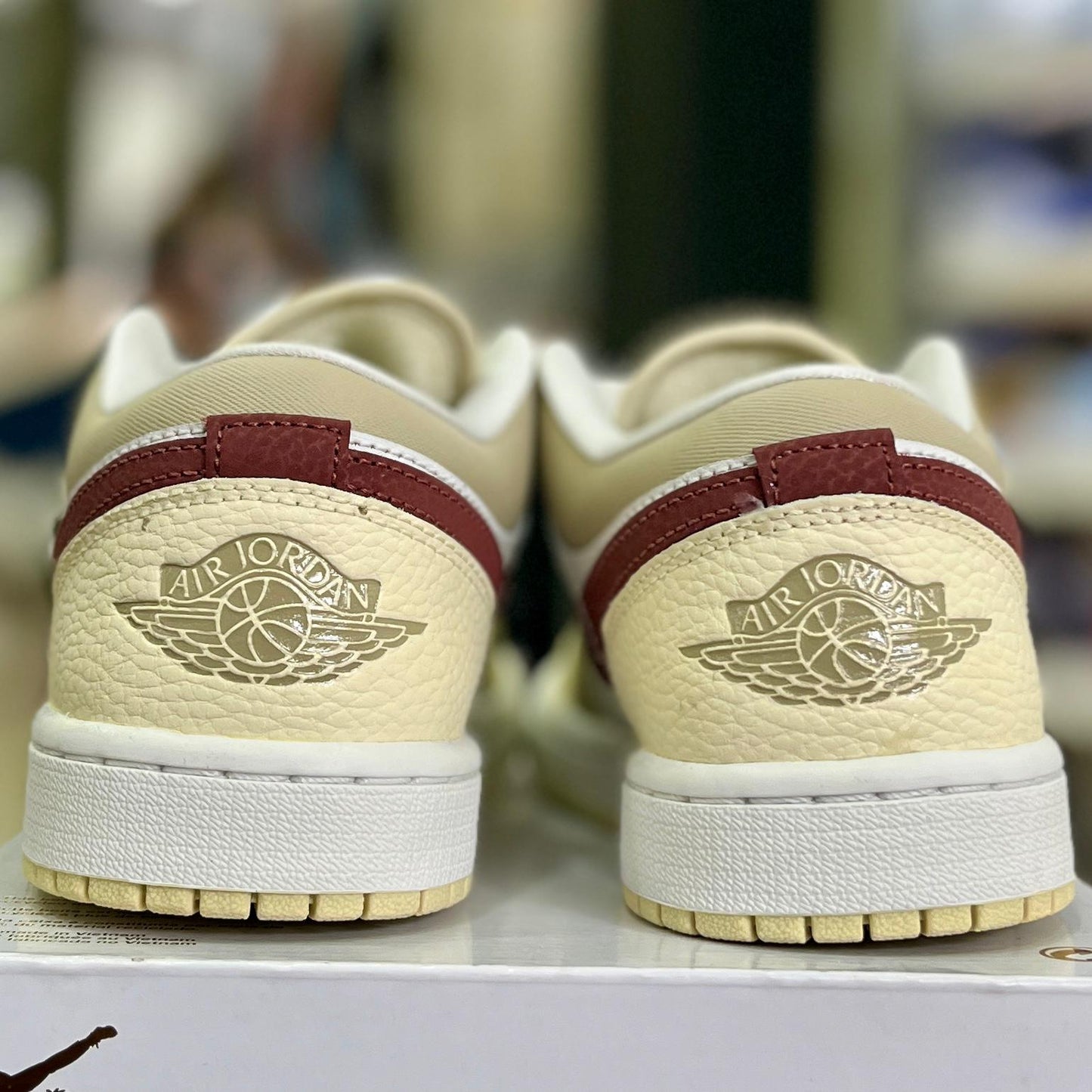 Jordan 1 Low Desert Khaki Red Sepia