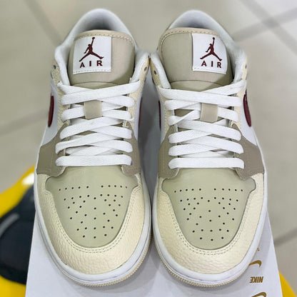 Jordan 1 Low Desert Khaki Red Sepia