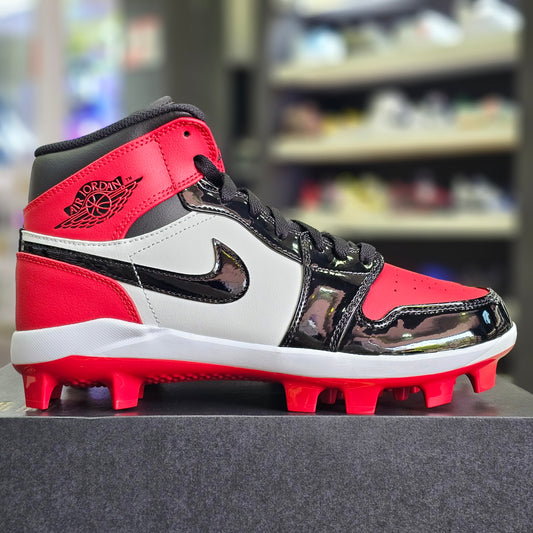 Jordan 1 Mid TD Cleat Bred Toe