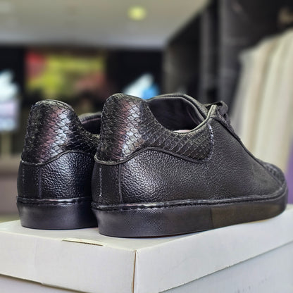 Sneakers de piel de pitón