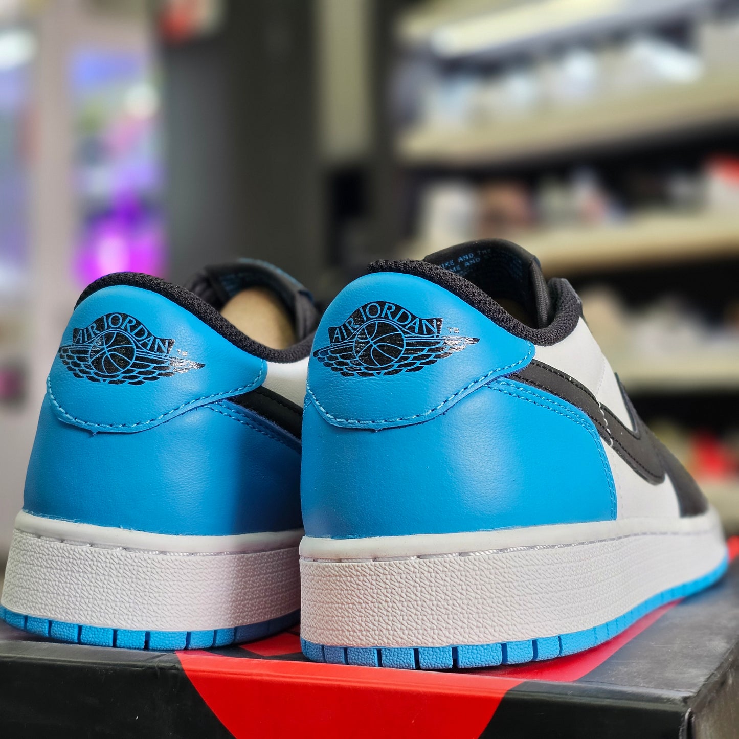 Jordan 1 Low OG Black Dark Powder Blue