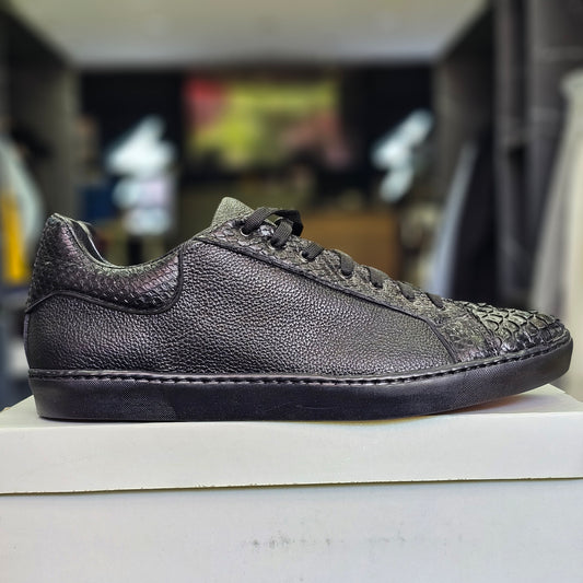 Sneakers de piel de pitón
