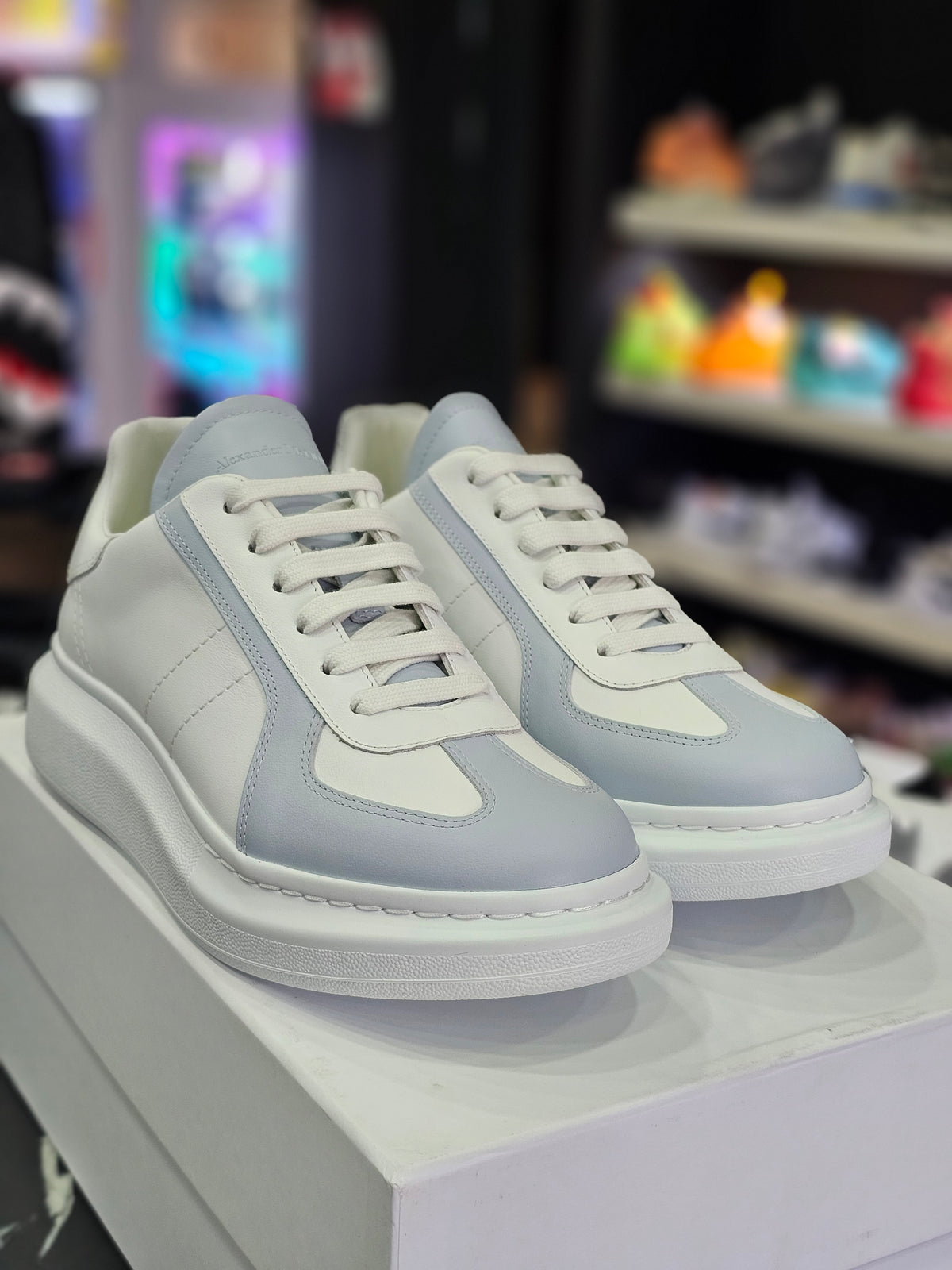 Alexander Mcqueen White Ice Blue