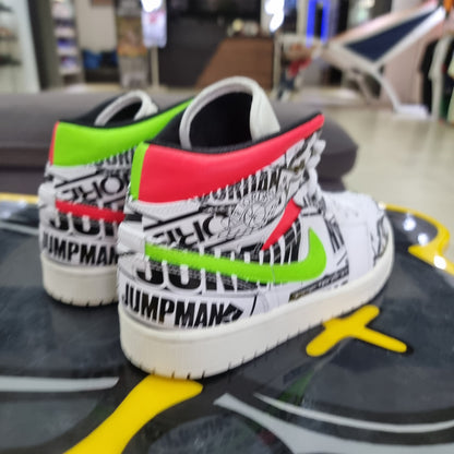 Jordan 1 Mid All Over Logos