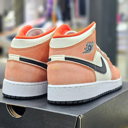 Jordan 1 Mid Orange Suede