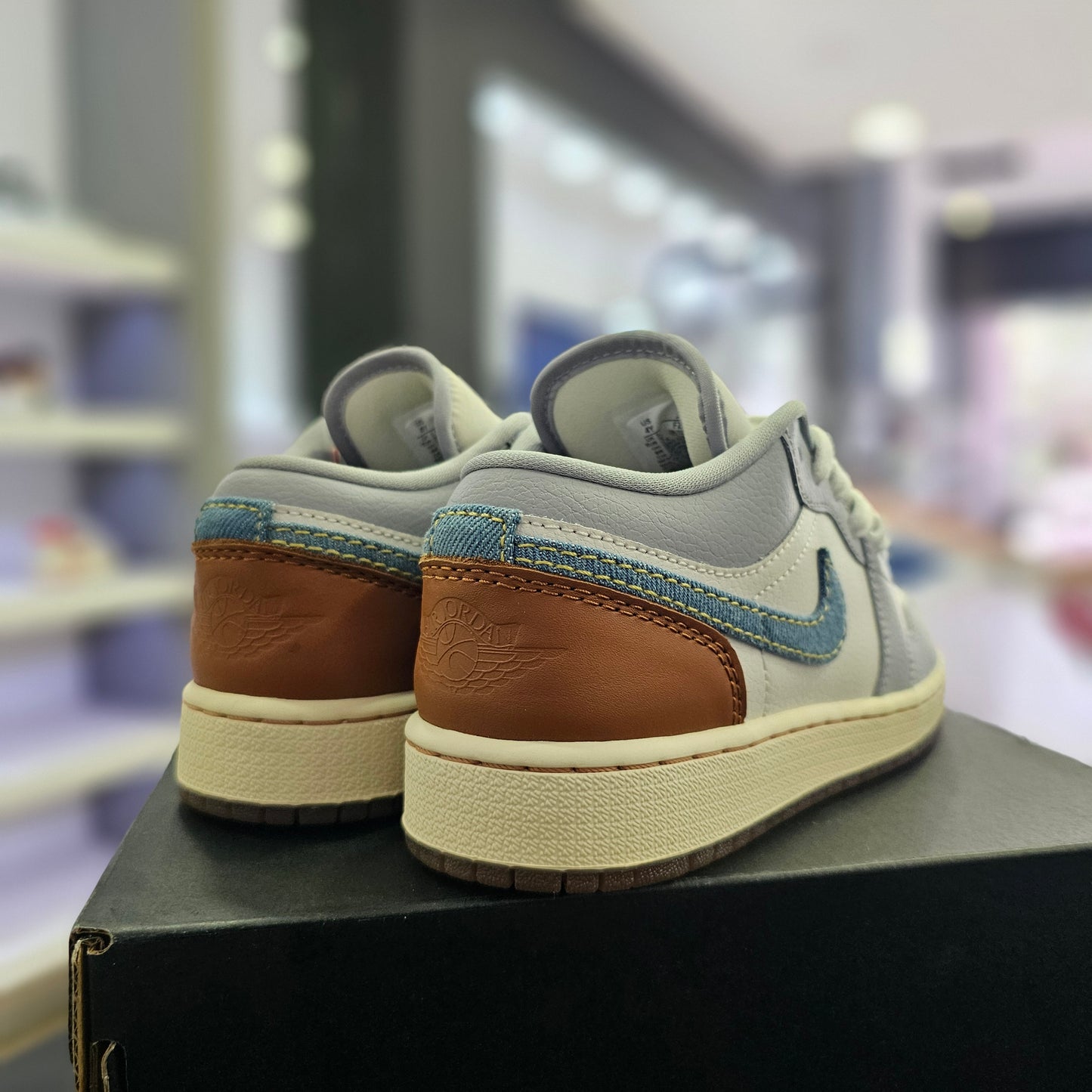 Jordan 1 Low SE Phantom Repaired Denim Swoosh