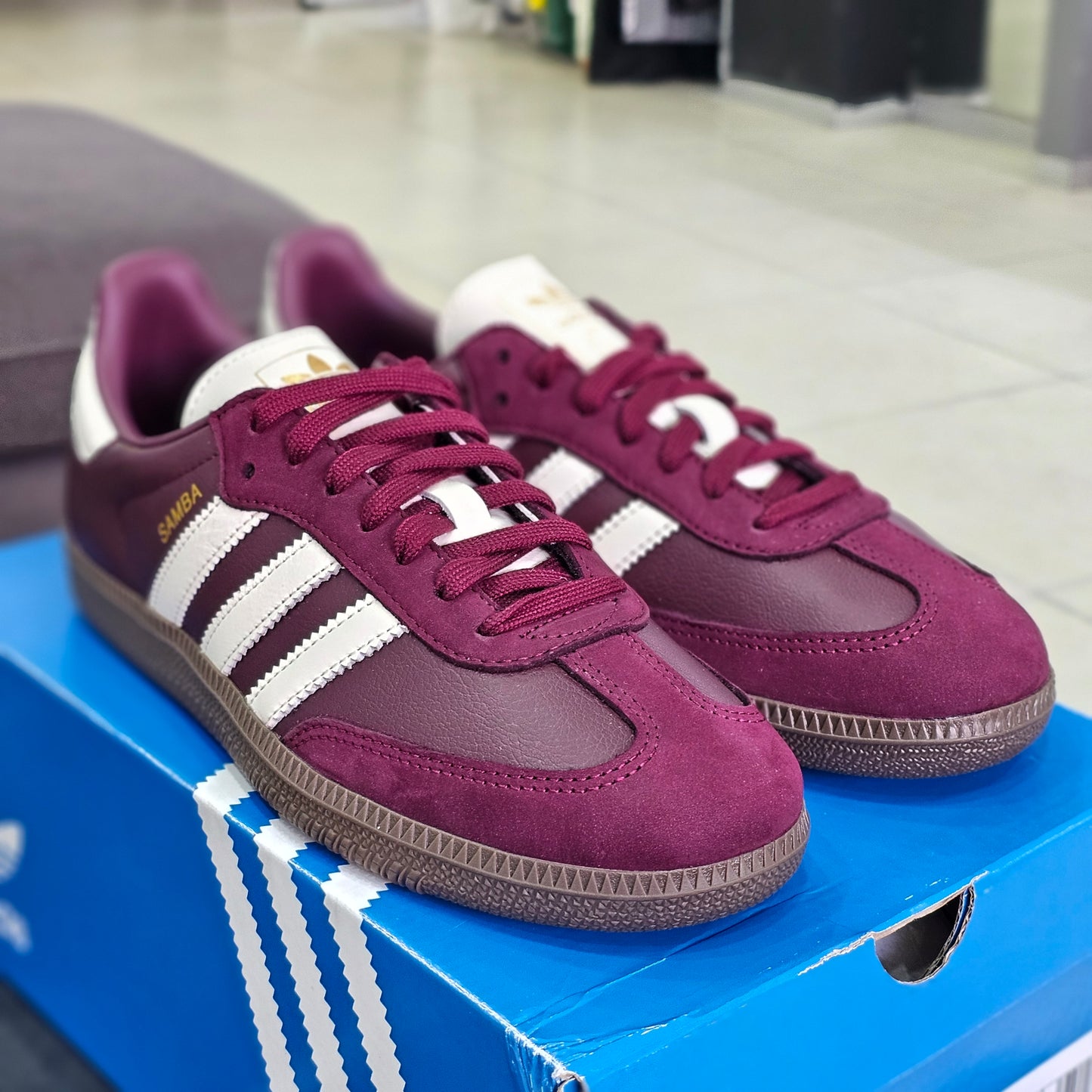 Adidas Samba Maroon Off White Gum